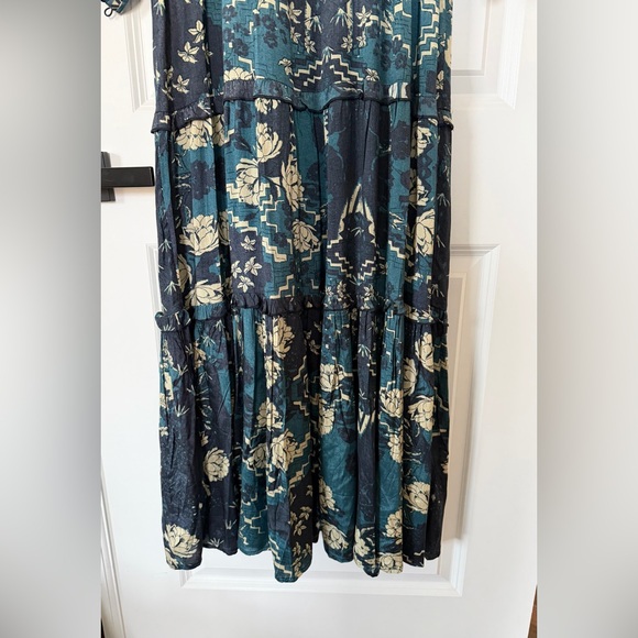 NATURAL LIFE Floral Maxi Dress in Teal and Cream - Picture 7 of 10